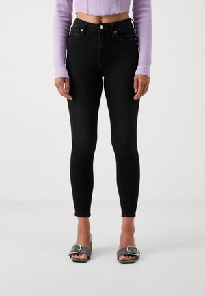 ONLY Petite ONLPOWER MID PUSH UP - Jeans Skinny Fit - washed black