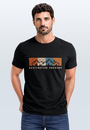Neverless, Print T-shirt - schwarz
