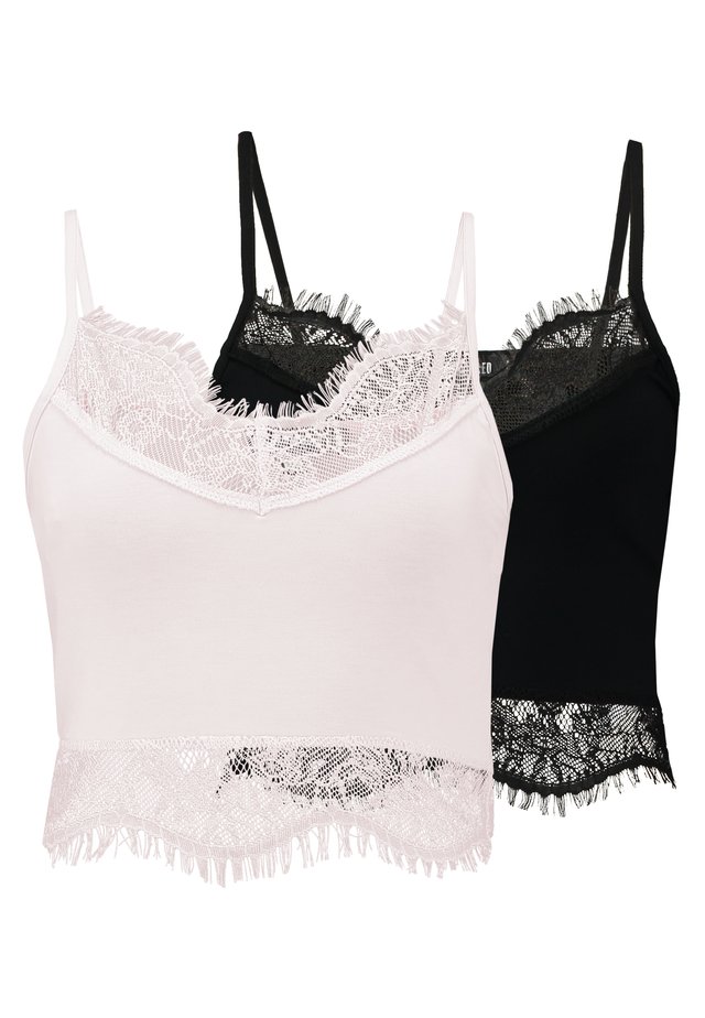 TRIM BRALET 2 PACK - Top - black/rose pink