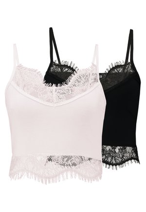 TRIM BRALET 2 PACK - Toppi - black/rose pink