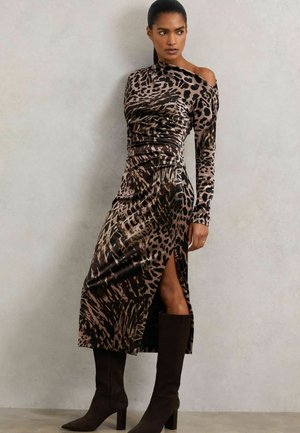 Laisvo kirpimo suknelė - black brown