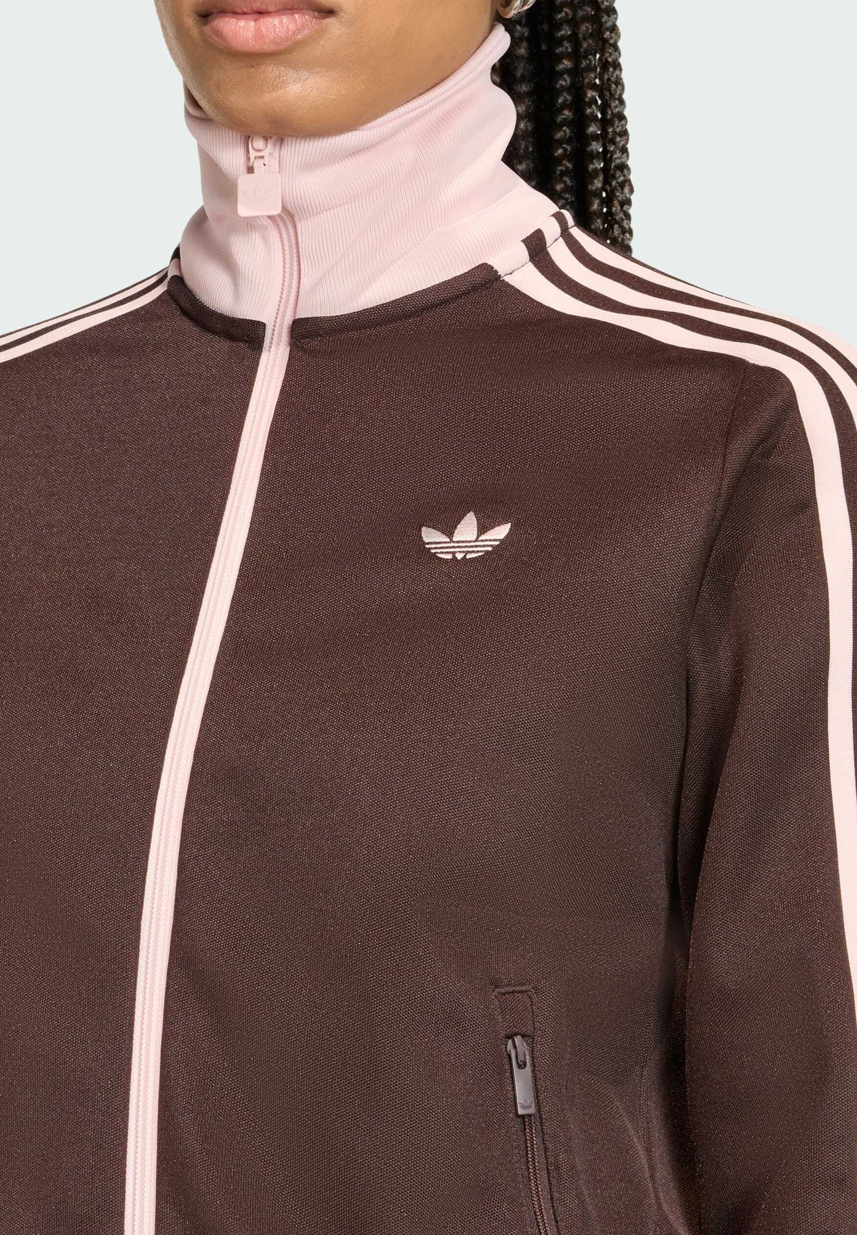 adidas Originals CLASSIC TT - Zip-up sweatshirt - aurora coffee