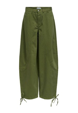 Object, TROUSERS WIDE BALLOON - Pantalon classique - bronze green