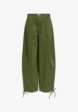 Object, TROUSERS WIDE BALLOON - Pantalon classique - bronze green