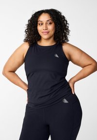 Active by Zizzi - GENDES MIT RAND INNEN - Top - black Thumbnail Image 1