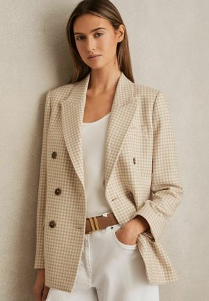 Reiss Krátky kabát - neutral check