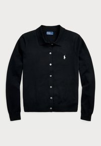 POLO COLLAR BUTTONED CARDIGAN - Gilet - polo black