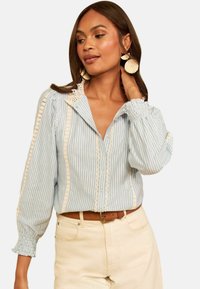 Selected, blue and white stripe