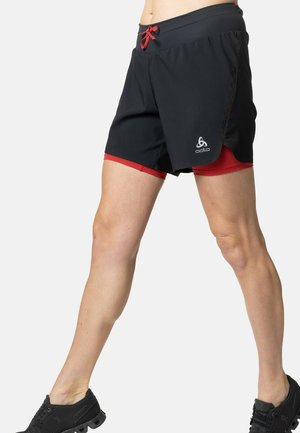 2-IN-1 TRAIL - Sports shorts - black american beauty