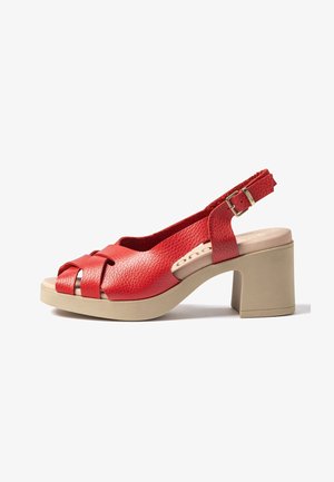 Yokono, SANDALIA DE TACÓN BLAY-263 ROJO - Sandalias con plataforma - rojo