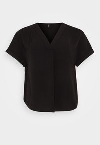 VMALVA V NECK - Paprasti marškinėliai - black