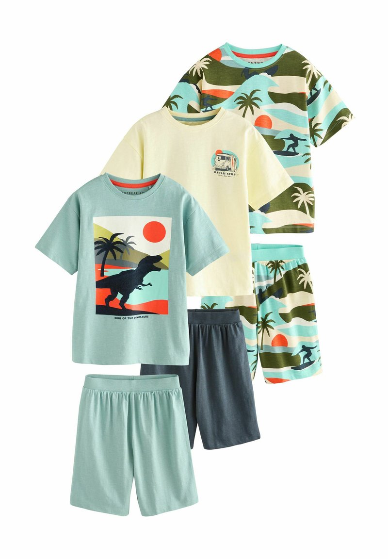 Next - 3 PACK SET - Nachtwäsche Set - turq cream dino surf, Vergrößern