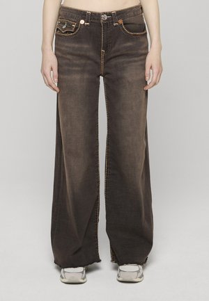 JESSIE SUPER FLAP - Baggy Jeans - washed black