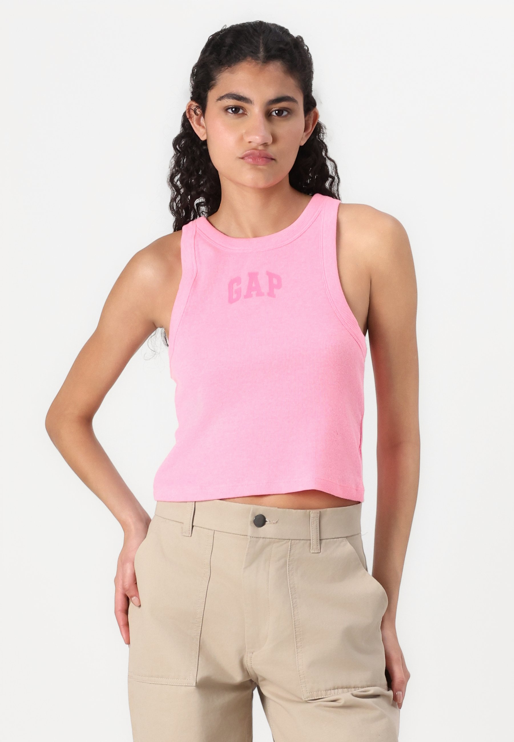 GAP LOGO CROP TANK - Top - neon pink rose/pink - Zalando.ie