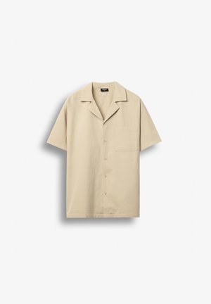 Burocs, SOLID SHIRT - Πουκάμισο - beige