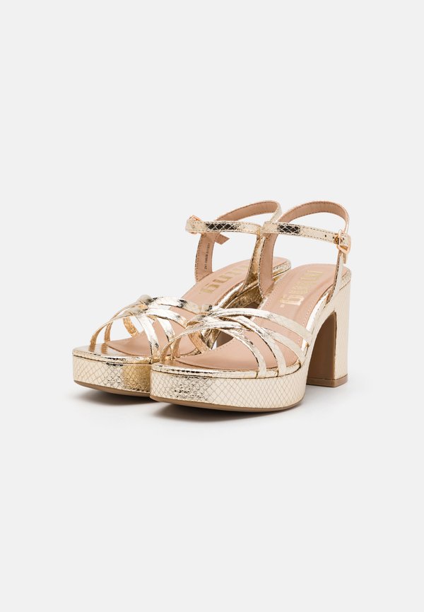 BRITT - Platform sandals - keni champagne4