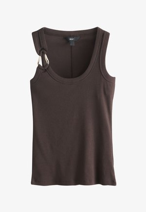 Next, RACER RIBBED VEST - Top - chocolate brown gold