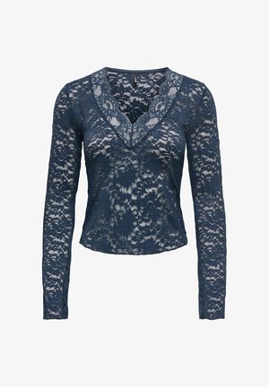 ONLY, ONLNIKKA L/S LACE TOP JRS NOOS - Blouse - navy blazer