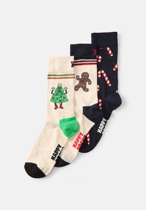 GINGERBREAD CANDY CANE TREE SOCKS UNISEX 3 PACK - Chaussettes - multi