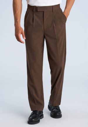 Lindbergh, STRAIGHT LEG FORMAL PANTS - Pantaloni - deep brown