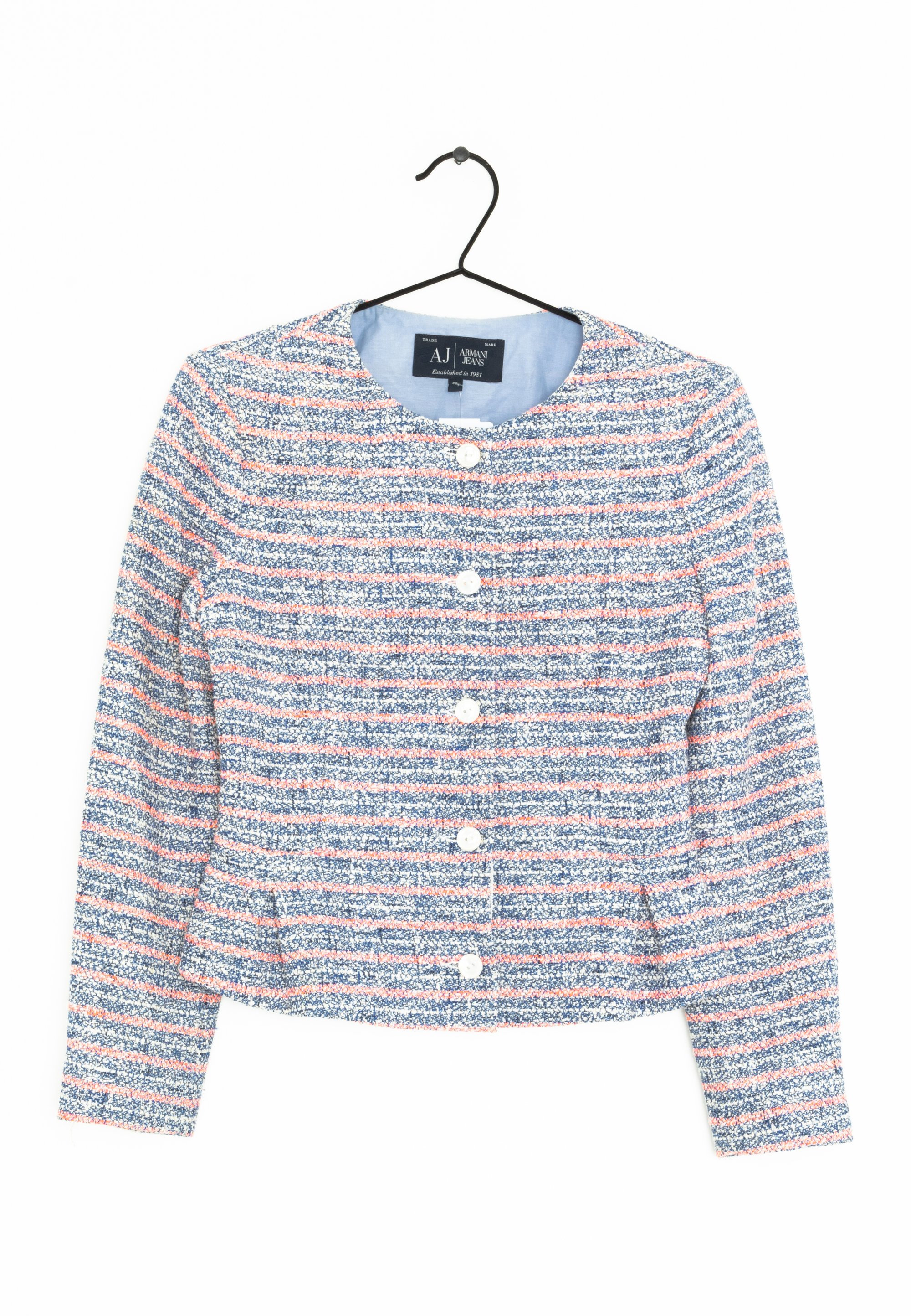 Armani Jeans Armani Tweed Jacket Armani Jeans Blazer Blue (Pre-owned)