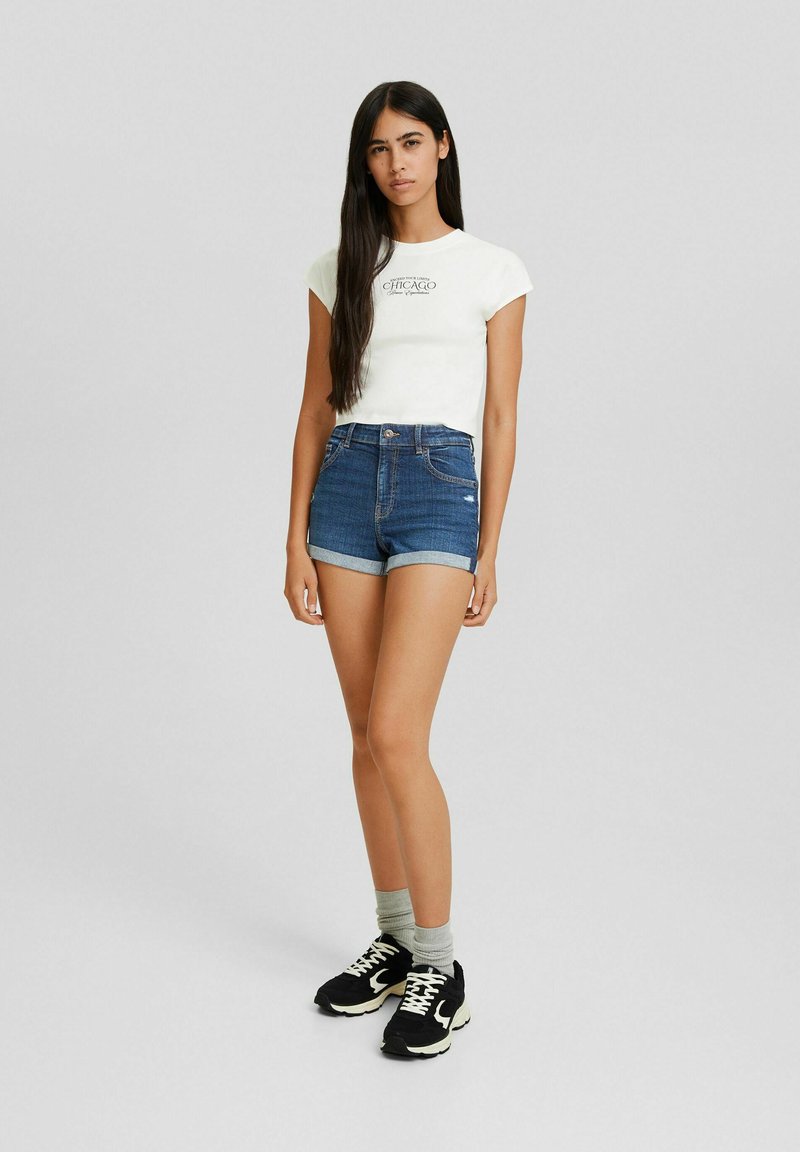 Bershka Jeansshort blauw