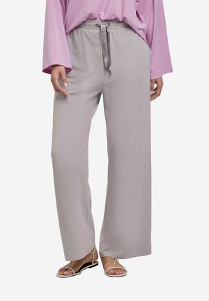 LOUNGEWEAR WIDE TROUSERS - Stoffhose - fume (3355)