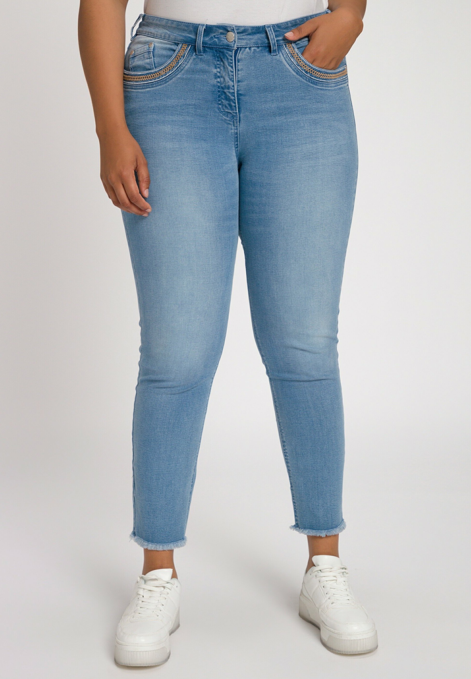 ULLA POPKEN Slim-Jeans, Pantaloni Donna, Blu (Dark Blue Denim), 38W / 34L