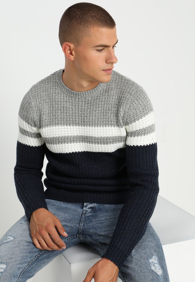 ONSLAZLO STRIPED CREW NECK - Maglione - blue nights