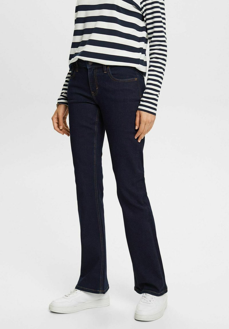 Esprit Jeans Bootcut blue rinse/darkblue denim Zalando.de