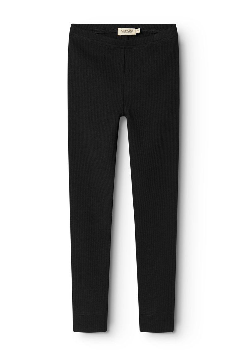  svarte ribbede tights med en tettsittende silhuett, med myk elastisk midje for komfort og sømløs konstruksjon.
