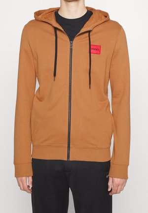 Mikina na zip - brown