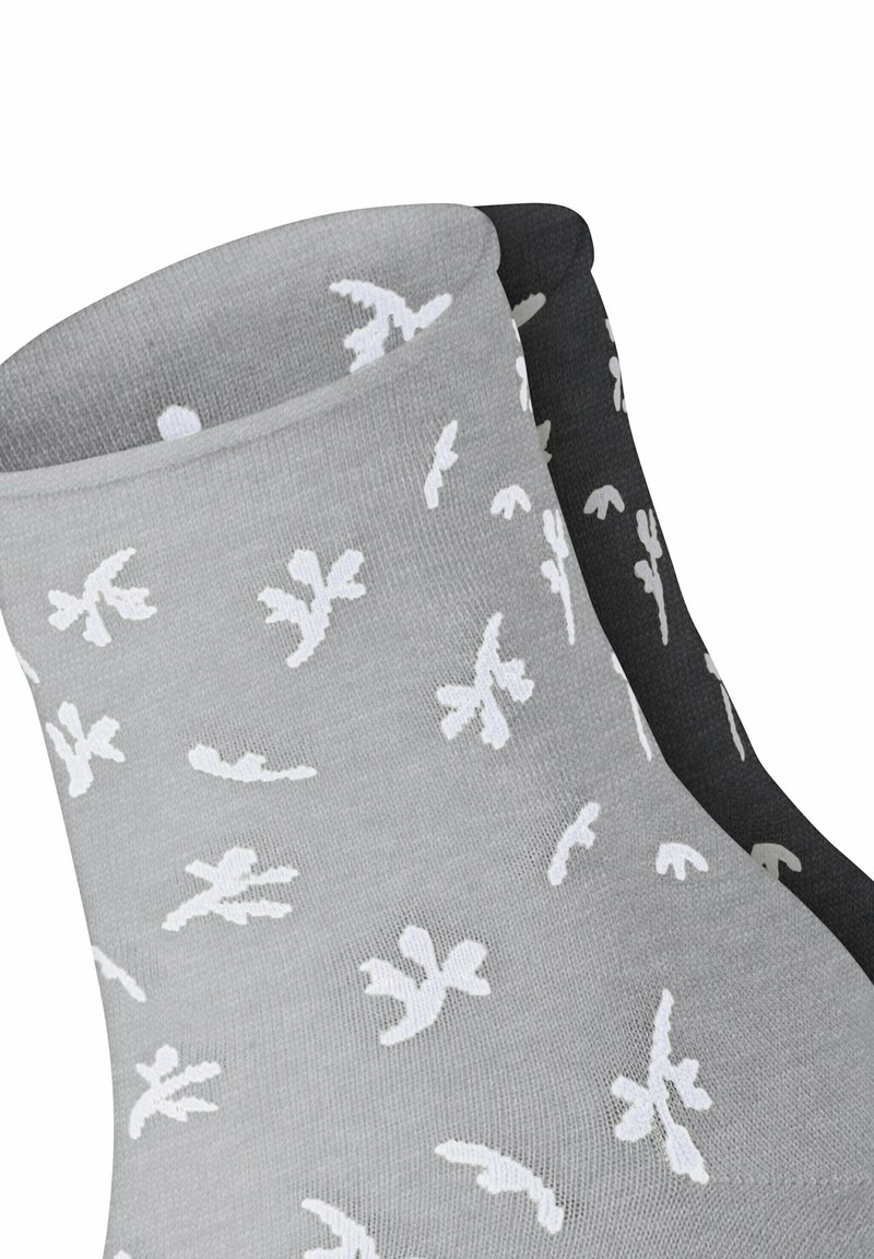 ESPRIT Chaussettes Femme Fine Line - Lot De 2 Paires - Coton Bio - Rayures - Taille 35-38 Ou 39-42 - Respirant