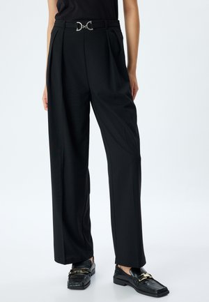 WIDE LEG  - Pantalon classique - black