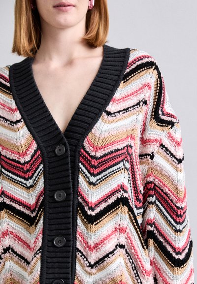 Missoni MAXI-CARDIGAN - Kardigan - multicolor/rose/beige/black/grey