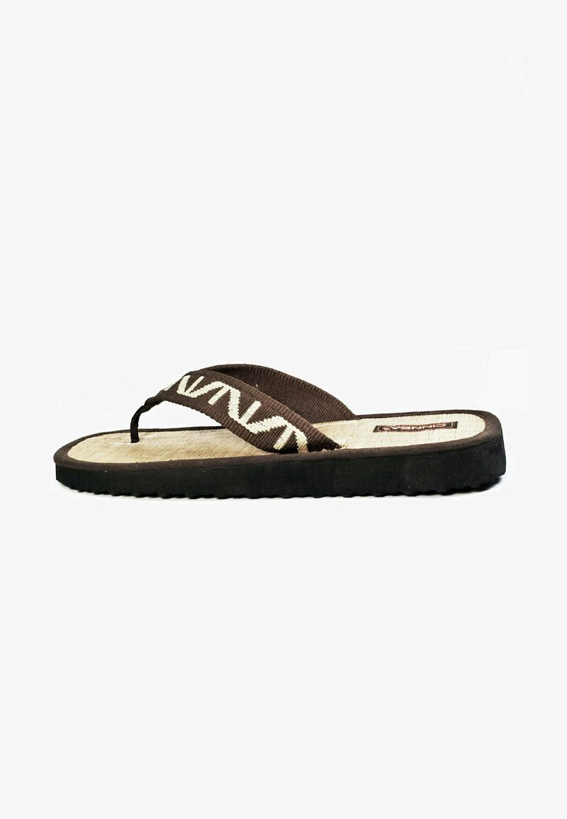 CINNEA BAHIA - T-bar sandals - braun gemustert