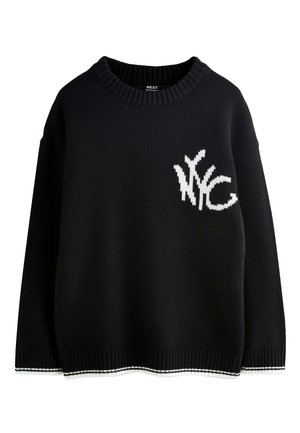 Next REGULAR FIT - CREW NECK - Vesta - black nyc