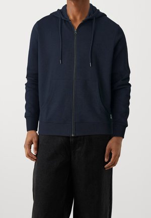 Felpa con zip - dark blue