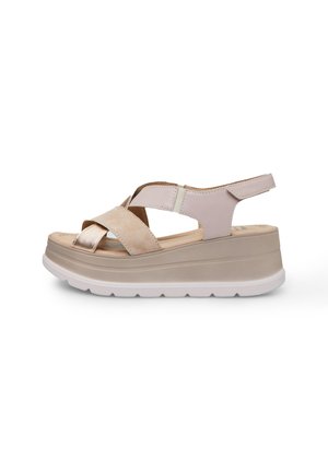 Tamaris Sandali con plateau - camel/marrone