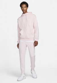 Nike Sportswear M CLUB HOODIE FZ BB - Camisola com fecho - pink foam/pink foam/(white)