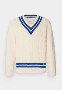 V NECK - Striktrøje - cream
