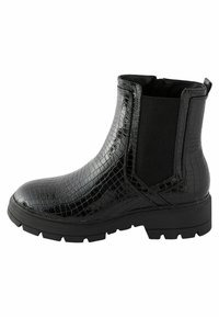 Next FOREVER COMFORT CHELSEA REGULAR WIDE FIT - Platvormtallaga poolsaapad - black croc effect