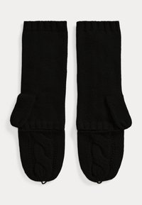 Lauren Ralph Lauren CONVERTIBLE CABLE KNIT MITTENS - Luvas sem dedos - black