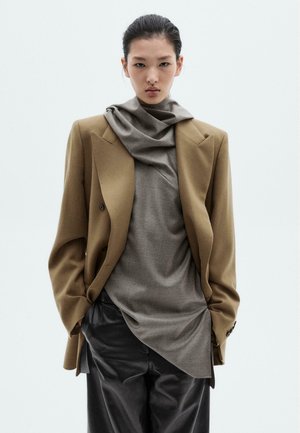LIMITED EDITION - LONG DOUBLE BREASTED  - Short coat - ochre