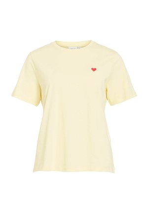 VILA, Short-Sleeved VIVORA Round neck - T-shirts basic - pastel yellow