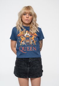 Paradiso Clothing QUEEN CLASSIC CREST BAND LOGO - Print T-shirt - blue