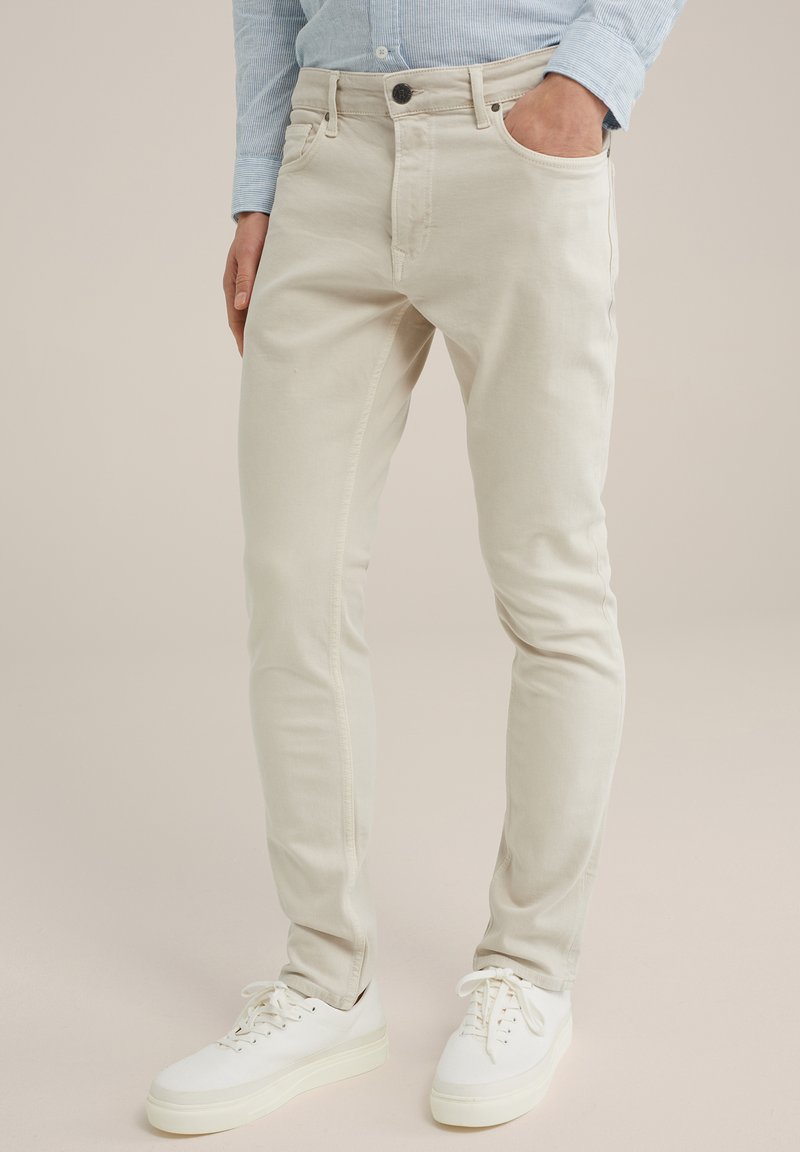 WE Fashion BLUE RIDGE - Kavbojke slim fit - beige
