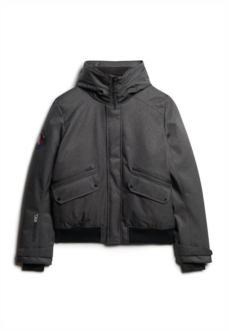 Superdry Co CITY PADDED Light jacket grey herringbone/dark