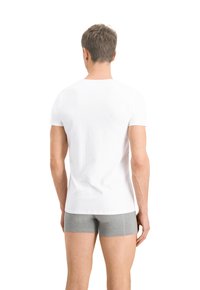 Puma 4ER PACK - BASIC V-NECK KURZARM UNI - Undertrøjer - schwarz weiß