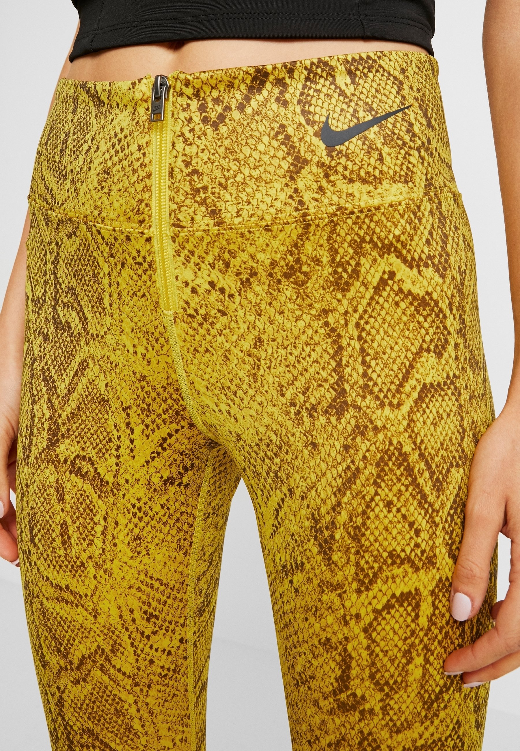 nike yellow snake print leggings